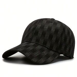 Stylish Black Patterned Men's Hat